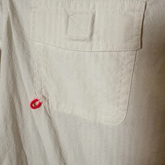 Vineyard Vines White Performance Shirt Dress with Pink Logo - Picture 8 of 10